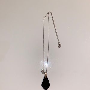 black and gold charm necklace